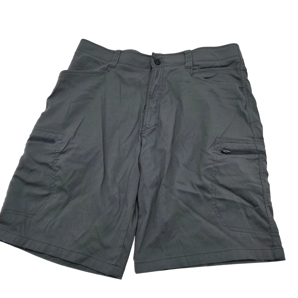 Utility Wrangler Authentics Cargo Shorts Mens 36 Gray Stretch Pockets Gorpcore